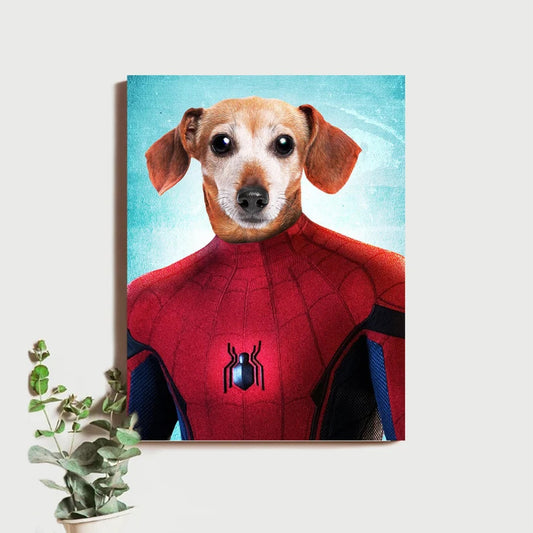 Spiderman Costumer Pet Portrait